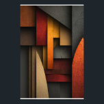 Earth Tone Geometric Layers Abstract Foto Afdruk<br><div class="desc">Overlapping geometric forms in deep charcoal, terracotta, burnt sienna, golden mustard, and soft ochre create a richly textured abstract composition. Sharp edges and subtle concrete-like grain give the shapes depth and tactile realism, while the warm, earthy palette evokes desert rock, aged architecture, layered emotion, and grounded strength. The design balances...</div>