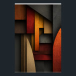 Earth Tone Geometric Layers Abstract Perfect Poster<br><div class="desc">Overlapping geometric forms in deep charcoal, terracotta, burnt sienna, golden mustard, and soft ochre create a richly textured abstract composition. Sharp edges and subtle concrete-like grain give the shapes depth and tactile realism, while the warm, earthy palette evokes desert rock, aged architecture, layered emotion, and grounded strength. The design balances...</div>