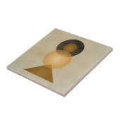 Earth Tone geometrische esthetische keramische Teg Tegeltje (Zijkant)