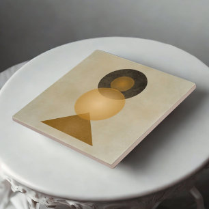 Earth Tone geometrische esthetische keramische Teg Tegeltje