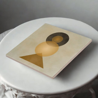 Earth Tone geometrische esthetische keramische Teg Tegeltje