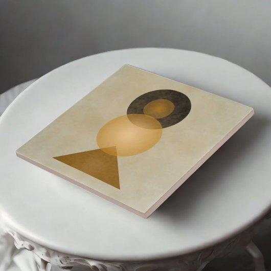 Earth Tone geometrische esthetische keramische Teg Tegeltje