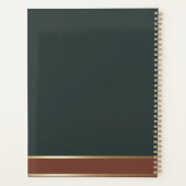 Earth Tone Gold Elegante Moderne Trendy Planner (Achterkant)