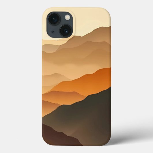 Earth Tone Gradient Desert iPhone Case (Achterkant)