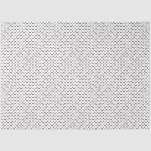 Earth Tone Heart Tissue Paper Tissuepapier (Voorkant)