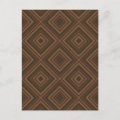 Earth Tone Hypnotische Diamond Moderne Abstracte K Briefkaart (Voorkant)