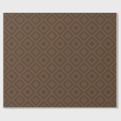Earth Tone Hypnotische Diamond Moderne Abstracte K Cadeaupapier (Vlak)