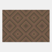 Earth Tone Hypnotische Diamond Moderne Abstracte K Inpakpapier Vel (Voorkant 2)
