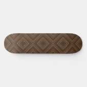 Earth Tone Hypnotische Diamond Moderne Abstracte K Persoonlijk Skateboard (Horizontaal)