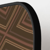 Earth Tone Hypnotische Diamond Moderne Abstracte K Pickleball Paddle (Links Detail)