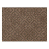 Earth Tone Hypnotische Diamond Moderne Abstracte K Tafelkleed (Voorkant (Horizontaal))