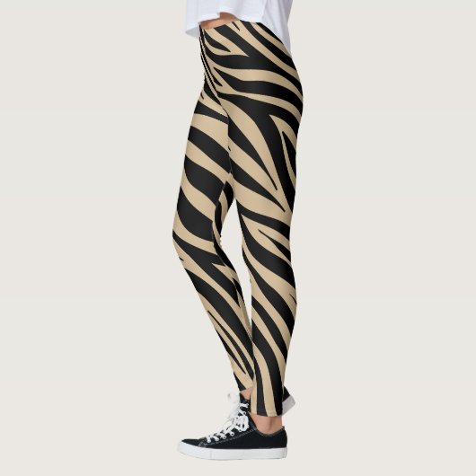 Earth Tone Khaki Zebra Print Leggings (Links)