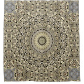 Earth Tone Mandala ingewikkelde geometrische patro Douchegordijn (Voorkant)