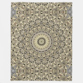 Earth Tone Mandala ingewikkelde geometrische patro Fleece Deken (Voorkant)
