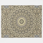 Earth Tone Mandala ingewikkelde geometrische patro Fleece Deken (Voorkant (Horizontaal))