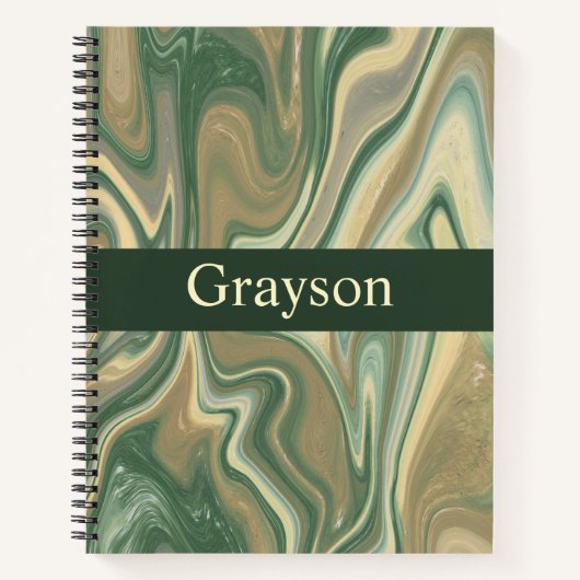 Earth Tone Marble Abstract Notitieboek (Voorkant)
