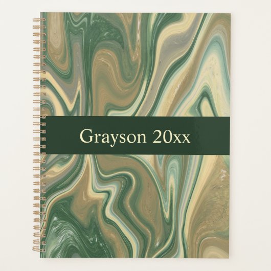 Earth Tone Marble Abstract Planner (Voorkant)