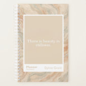 Earth Tone Marble Block Quote | Fully Customizable Planner (Voorkant)