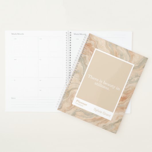 Earth Tone Marble Block Quote | Fully Customizable Planner (Display)