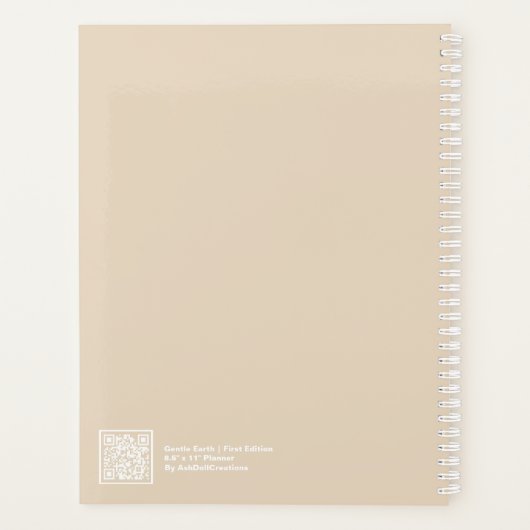 Earth Tone Marble Modern Large Planner (Achterkant)