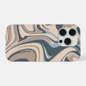 'Earth Tone Marble Swirl' iPhone 15 Pro Hoesje (Achterkant horizontaal)