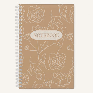 Earth Tone Minimalist Floral Notitieboek