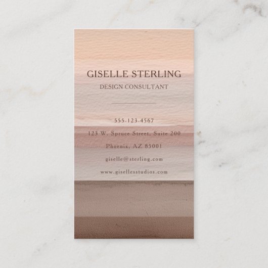 Earth Tone Modern Boho Visitekaartje (Achterkant)