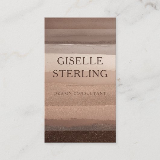 Earth Tone Modern Boho Visitekaartje (Voorkant)
