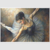 Earth Tone Oil Ballerina Dancer Decoupage Tissuepapier (Voorkant)