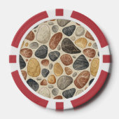 Earth Tone Pebble Tile Pattern Poker Chips (Voorkant)