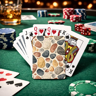 Earth Tone Pebble Tile Pattern Pokerkaarten