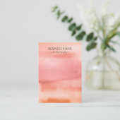 Earth Tone Pink Oranje Waterverf Veroorbaar beelds Visitekaartje (Staand voorkant)