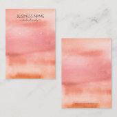 Earth Tone Pink Oranje Waterverf Veroorbaar beelds Visitekaartje (Voorkant / Achterkant)