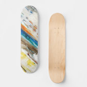 Earth Tone Rainbow Brushstroke Abstract Skateboard (Voorkant)