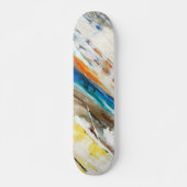 Earth Tone Rainbow Brushstroke Abstract Skateboard (Voorkant)