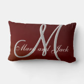 Earth Tone Red 3d Monogram Kussen (Achterkant)