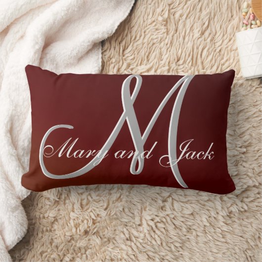 Earth Tone Red 3d Monogram Kussen (Deken)