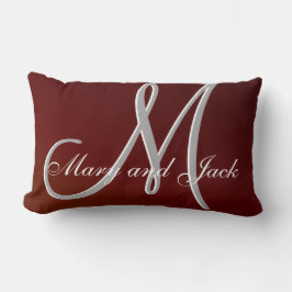 Earth Tone Red 3d Monogram Kussen