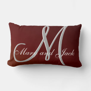 Earth Tone Red 3d Monogram Kussen