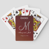 Earth Tone Red 3d Monogram Pokerkaarten (Achterkant)
