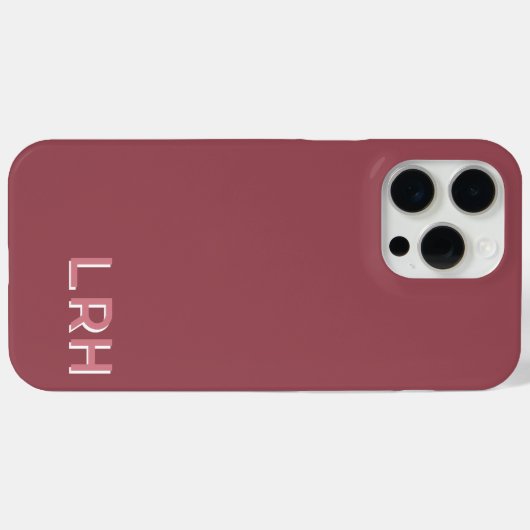 Earth Tone Red Rocks Shadow Monogram Phone Case (Achterkant (horizontaal))