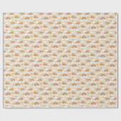 Earth Tone Regenboog en Gouden Zon met Wolken Cadeaupapier (Vlak)