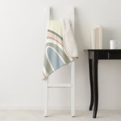 Earth Tone Regenboog Illustratie met Naam Sherpa Deken (In situ)