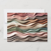 Earth-Tone Rippled Waves Verjaardagsuitnodiging Kaart (Achterkant)