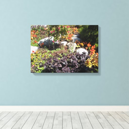 Earth Tone Rock Garden Canvas Afdruk (Insitu (Houten vloer))