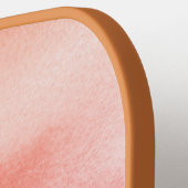 Earth Tone Roze Sinaasappel Waterverf Monogram Pickleball Paddle (Links Detail)