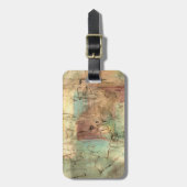 Earth Tone-schildering met gekraakt oppervlak Bagagelabel (Voorkant verticaal)