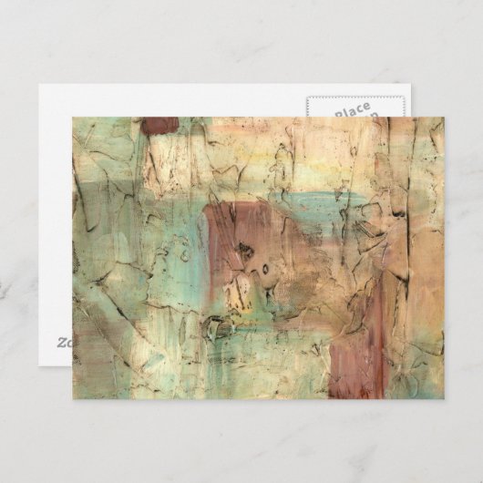 Earth Tone-schildering met gekraakt oppervlak Briefkaart (Voorkant / Achterkant)