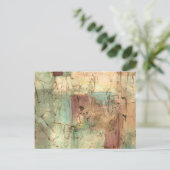 Earth Tone-schildering met gekraakt oppervlak Briefkaart (Staand voorkant)