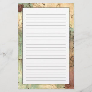 Earth Tone-schildering met gekraakt oppervlak Briefpapier